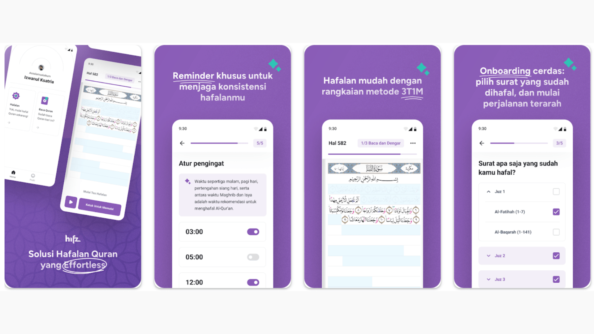 Quran Hifz – Aplikasi Hafalan Al-Qur'an - Aplikasi mobile untuk membantu proses hafalan Al-Qur'an dengan sistem backend yang aman, terstruktur, dan teroptimasi.
